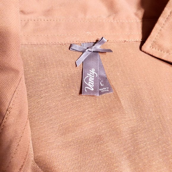 Vanity Sequined Light Brown Blouse - Picture 6 of 7